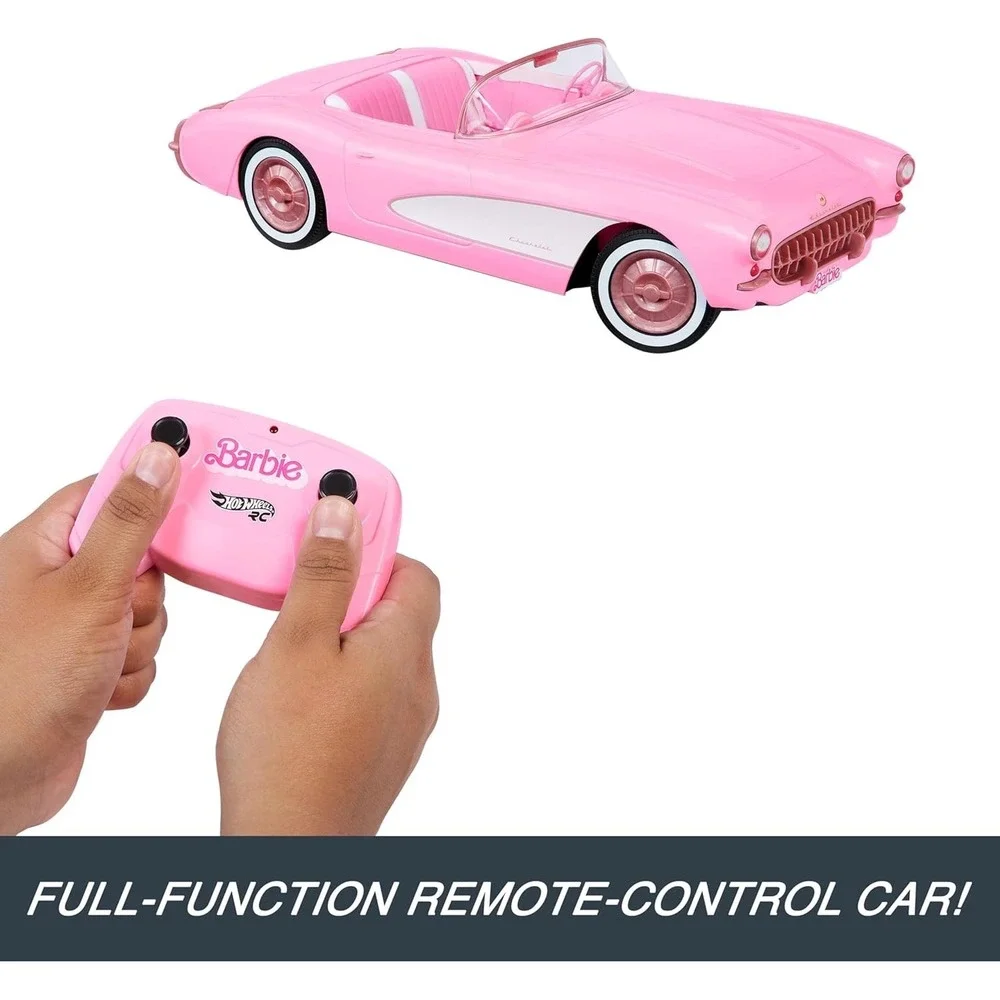 Barbie‎ The Movie Pink Corvette RC Car Hot Wheels Remote Control NEW NIB
